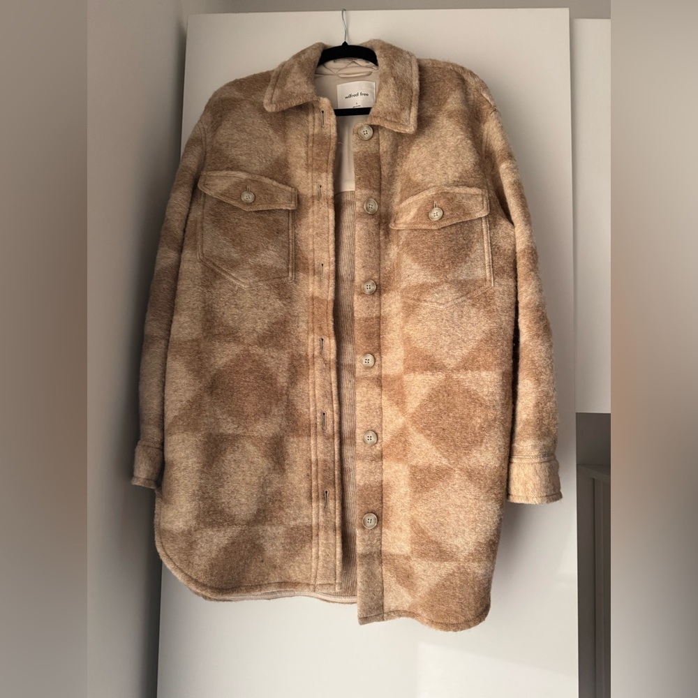 Wilfred Beige & Tan Patterned Ganna Jacket